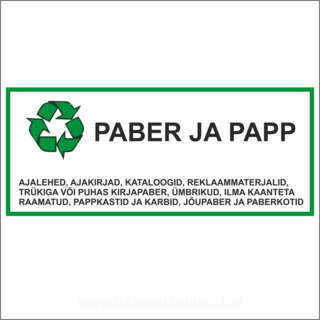 Infokleebis - Paber ja Papp