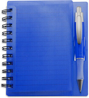 Lined notepad in muovi case