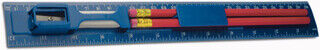 30cm joonlaud kahe pliiatsiga, teritaja, kustutaja 2. pilt