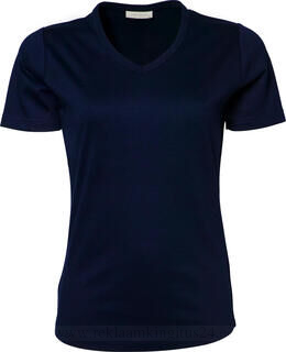 Ladies V-Neck Interlock T-Shirt 3. pilt